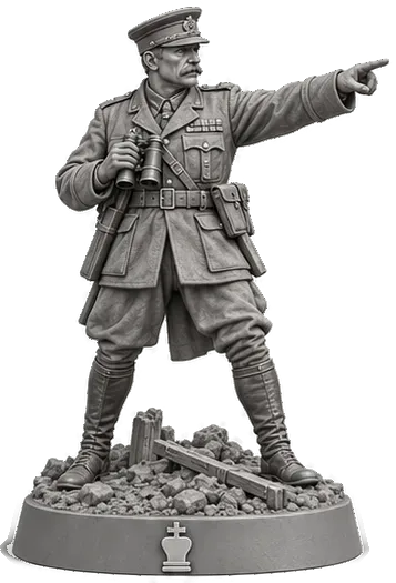 Roi Britanniques 1916 en résine : général britannique